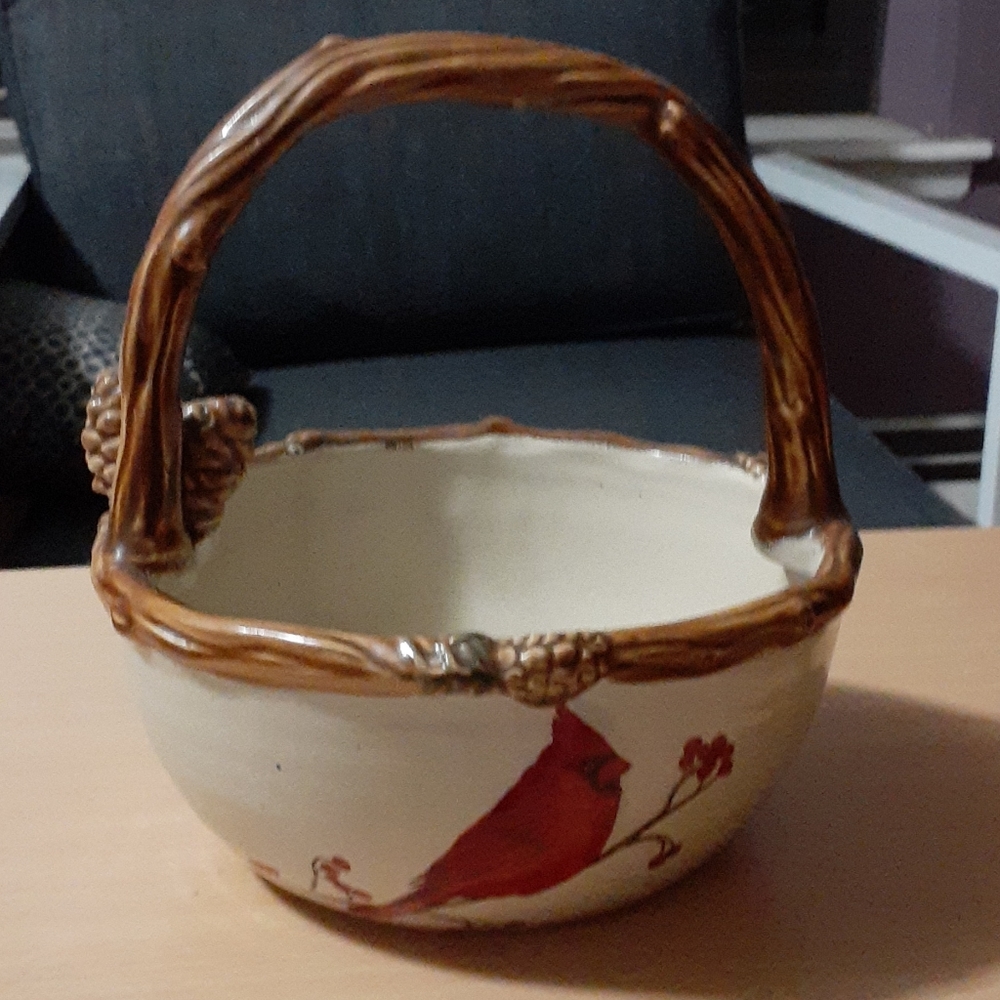 Cardinal Red Bird Christmas Bowl